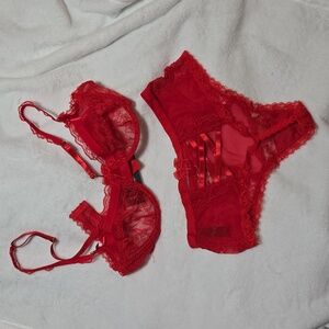 Lace Bralette & High Waist Panty Set